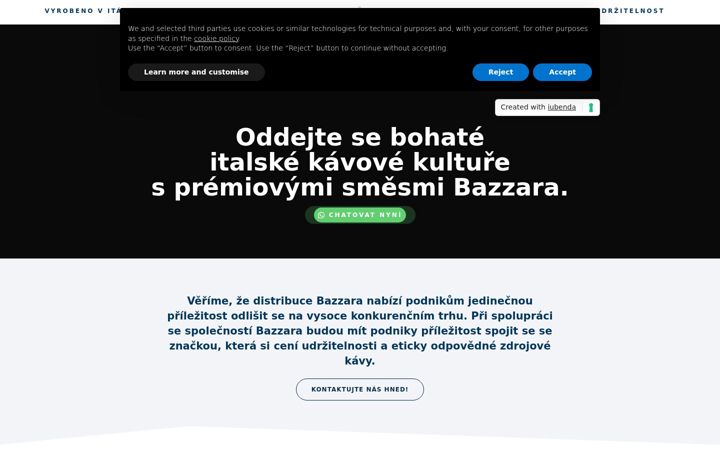 Screenshot of bazzara-kava.cz