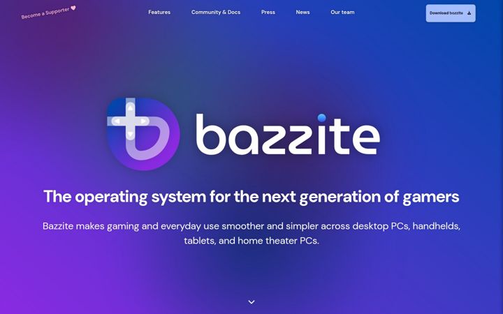 Screenshot of bazzite.gg