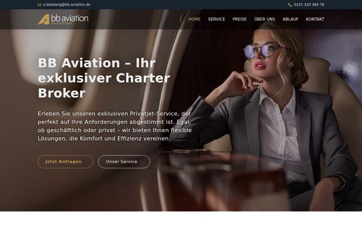 Screenshot of bb-aviation.de
