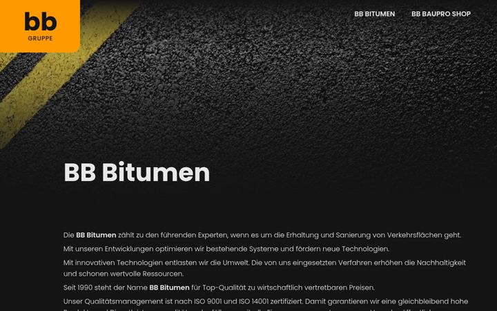 Screenshot of bb-bitumen.ch
