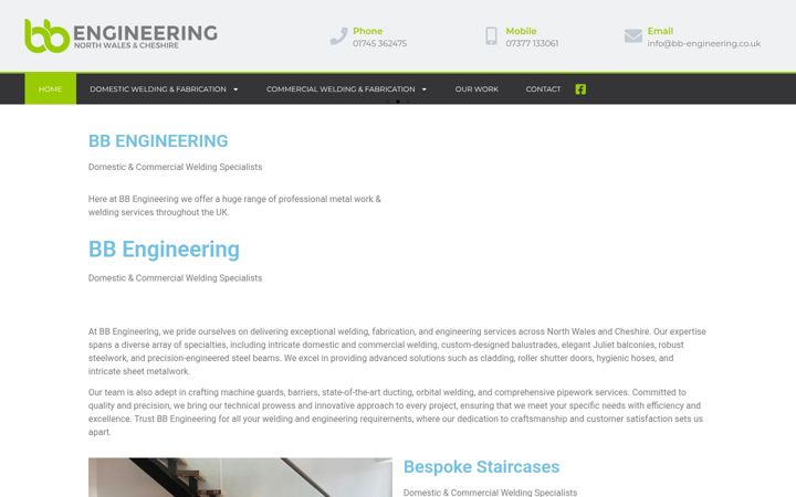 Screenshot of bb-engineering.co.uk
