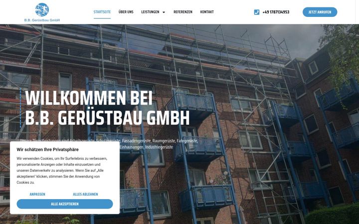 Ekrānuzņēmums no bb-geruestbaugmbh.de