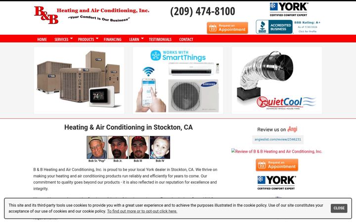 Screenshot of bb-hvac.com