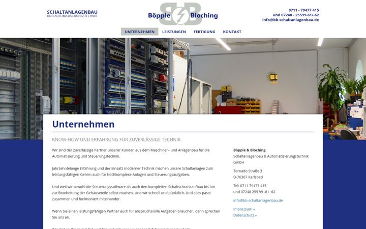 Screenshot of bb-schaltanlagenbau.de
