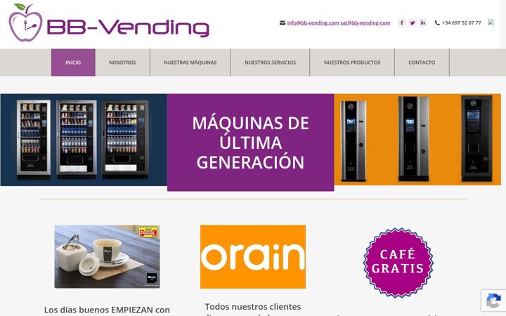 Screenshot of bb-vending.com