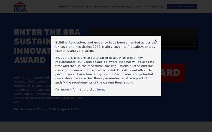 Screenshot of bbacerts.co.uk