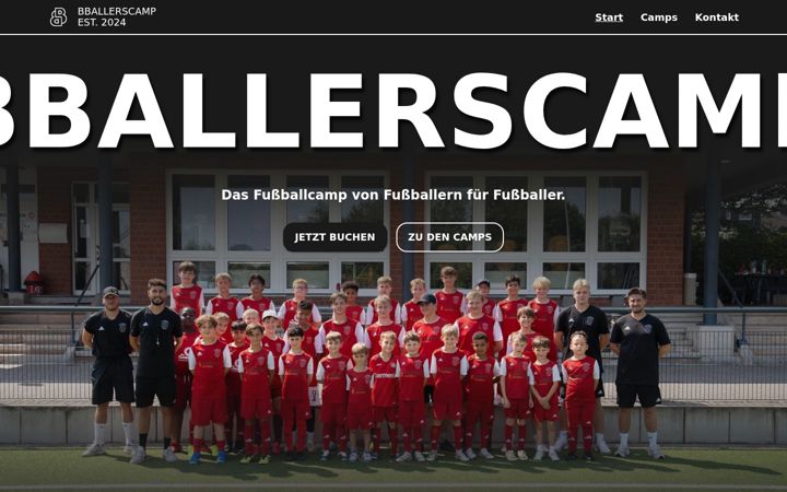 Screenshot of bballerscamp.de