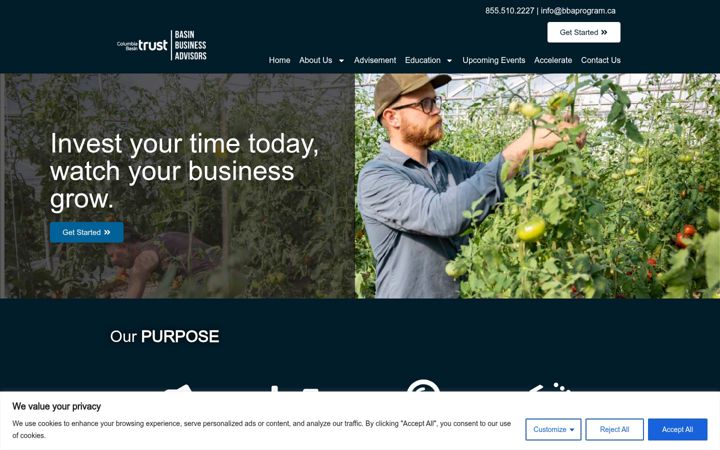 Screenshot of bbaprogram.ca