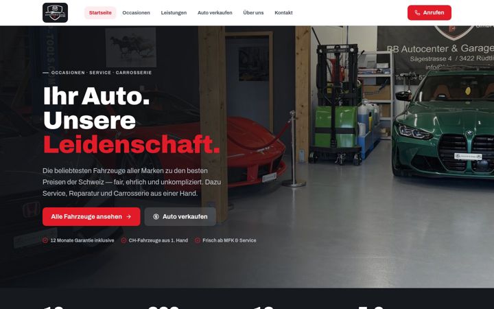 Screenshot of bbautocenter.ch