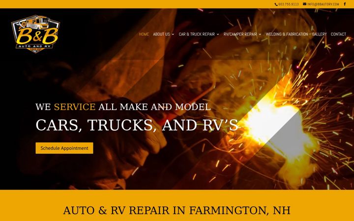 Screenshot of bbautorv.com