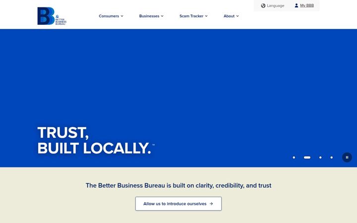 Screenshot di bbb.org