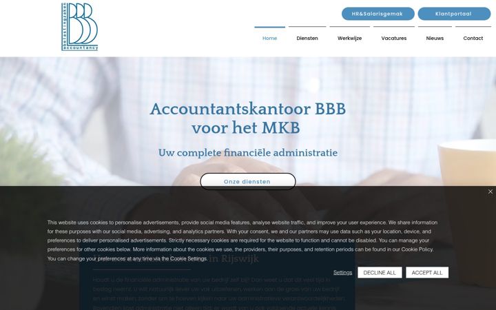 Screenshot of bbbadvies.nl
