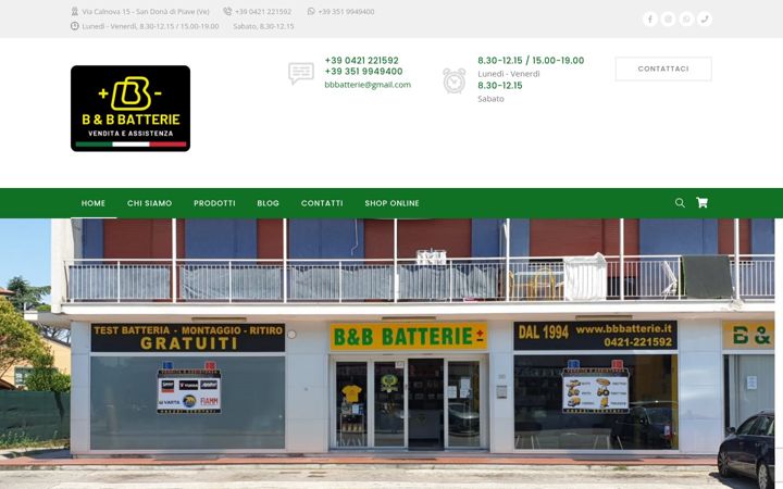 Screenshot of bbbatterie.it