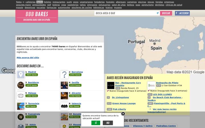Screenshot of bbbbares.es