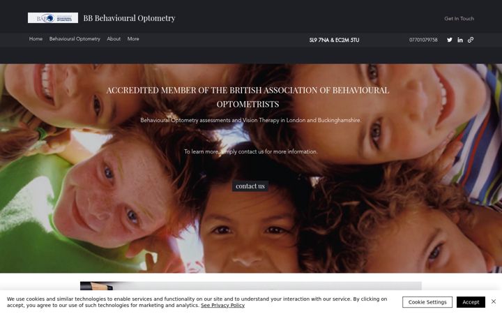 Skærmbillede af bbbehaviouraloptometry.com