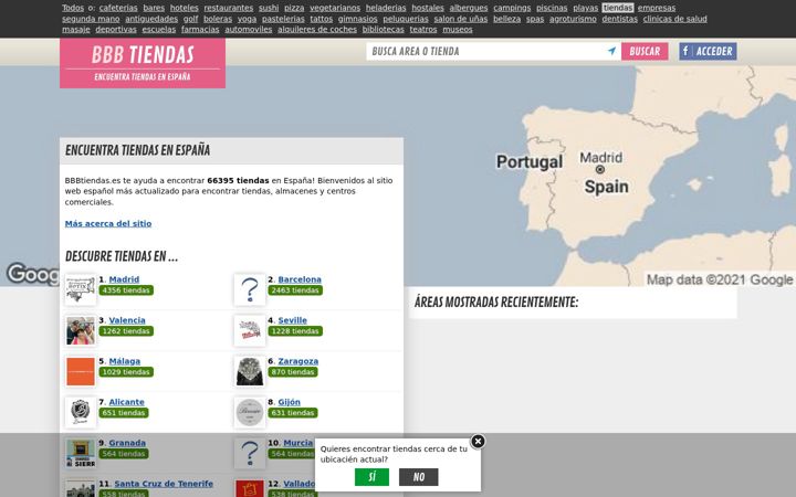 Ekrano kopija bbbtiendas.es