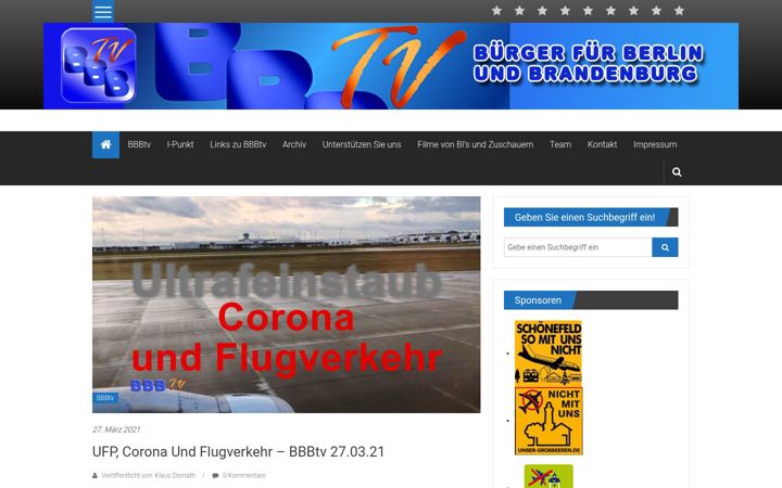 Snímek obrazovky bbbtv.de