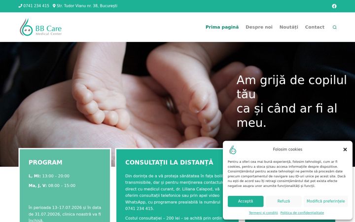 Screenshot of bbcare.ro