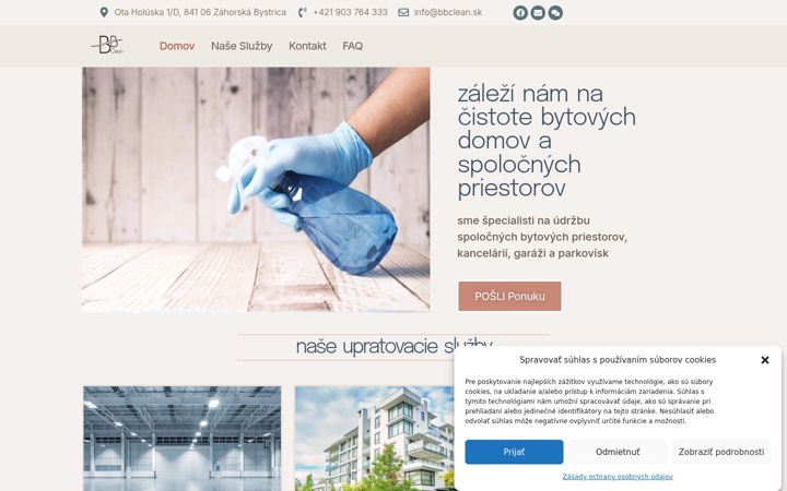 Screenshot of bbclean.sk