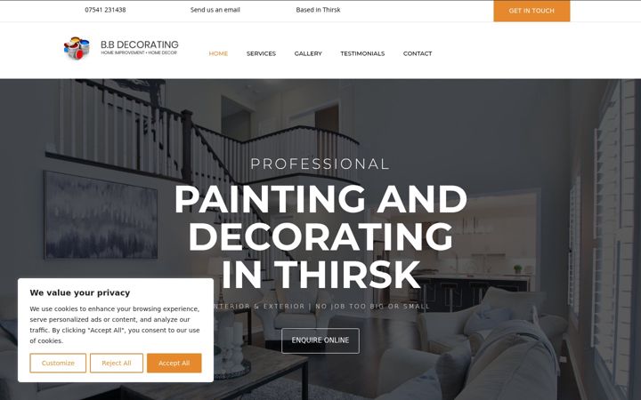 Screenshot of bbdecorating.co.uk