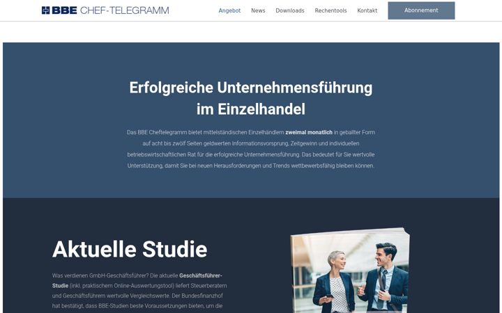 Snímek obrazovky bbe-cheftelegramm.de