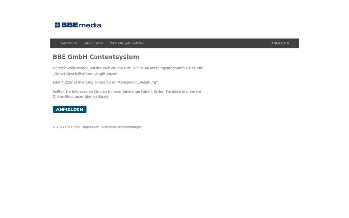 Screenshot of bbe-studie.de