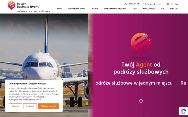Screenshot stránky bbevent.pl