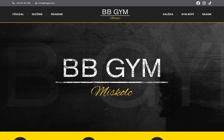Skærmbillede af bbgym.hu