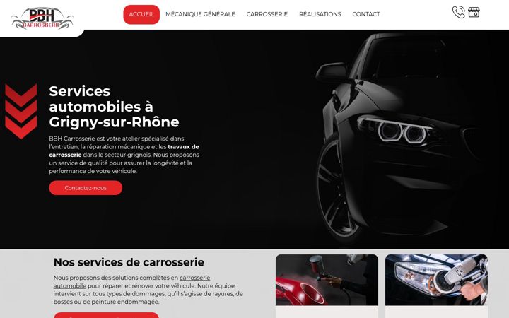 Screenshot of bbhcarrosserie.com