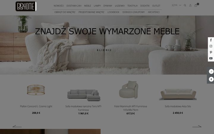 Screenshot stránky bbhome.pl