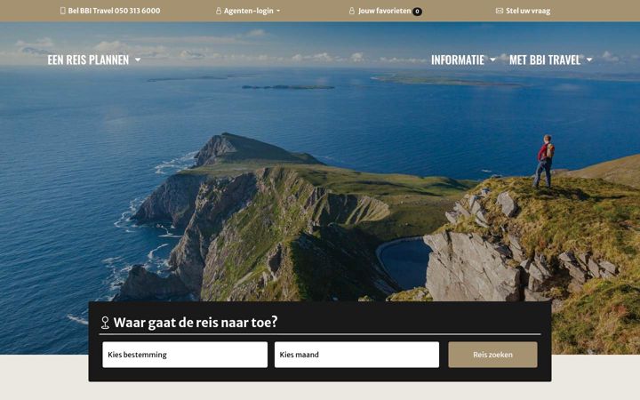 Kuvakaappaus sivustosta bbi-travel.nl
