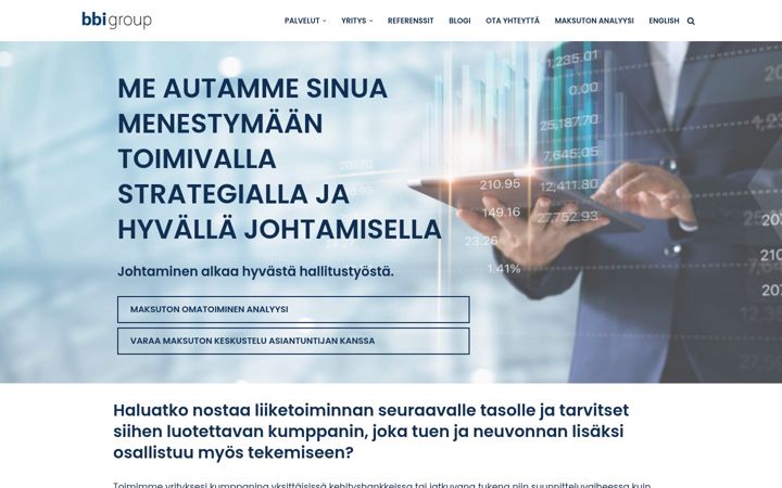 Captură de ecran a bbi.fi