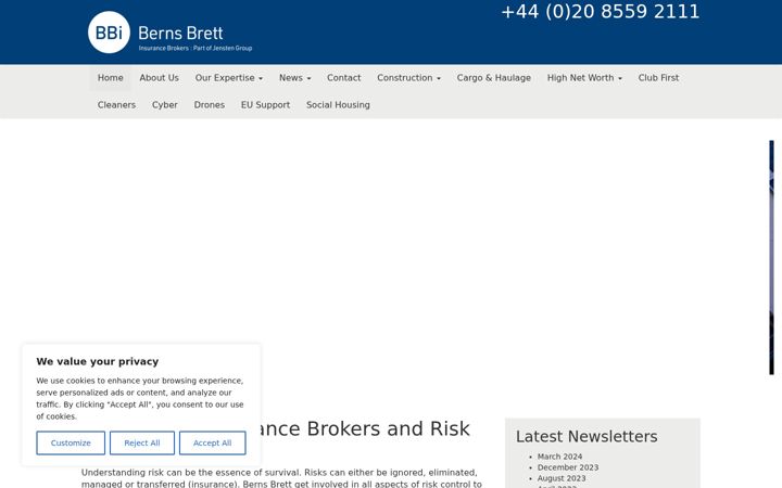 Screenshot of bbicover.com