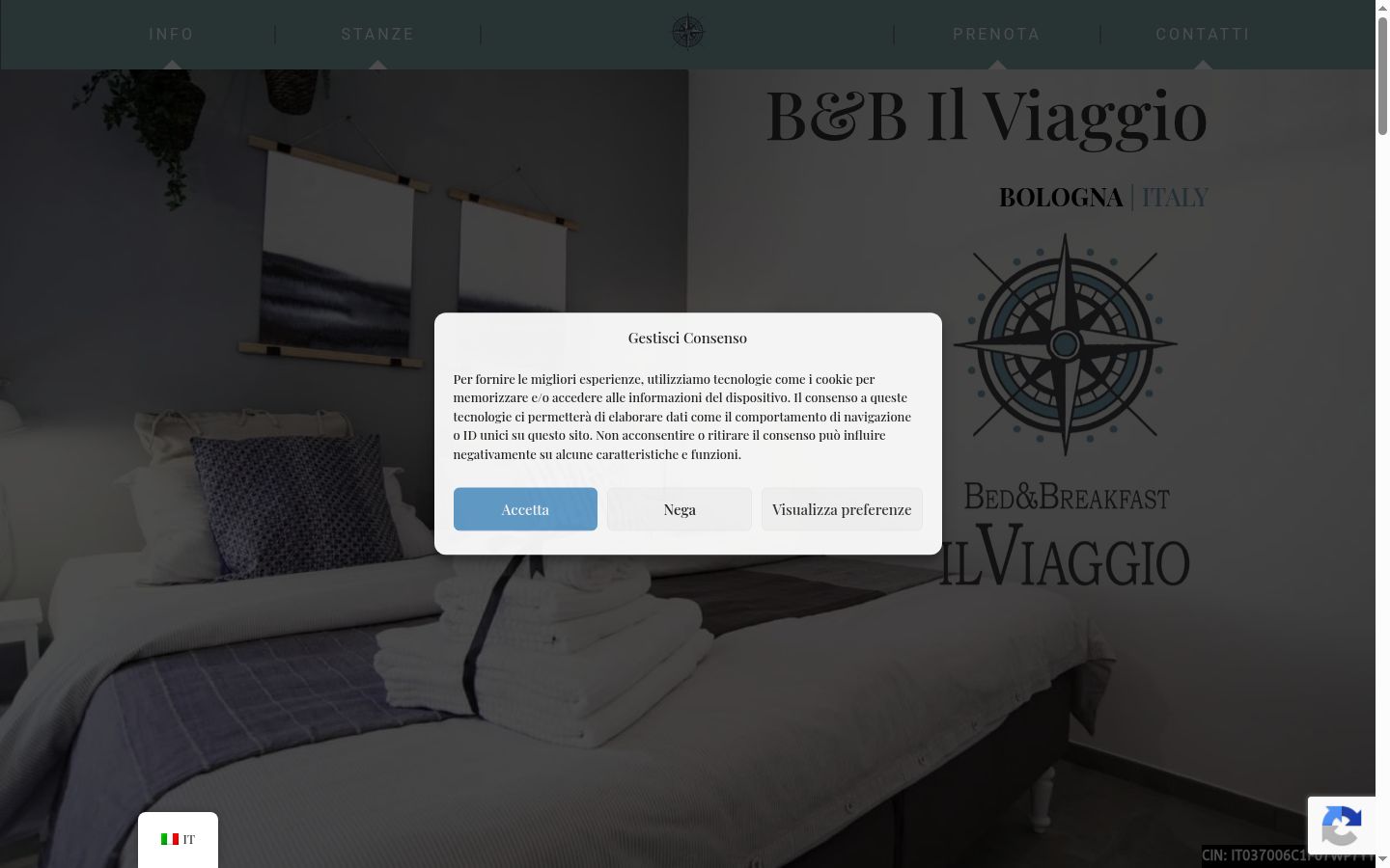 Képernyőkép a bármilyen interakció előtt megjelenő hozzájárulási bannerről
