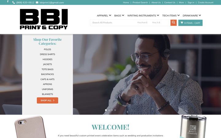 Screenshot of bbiprintpromoproducts.com