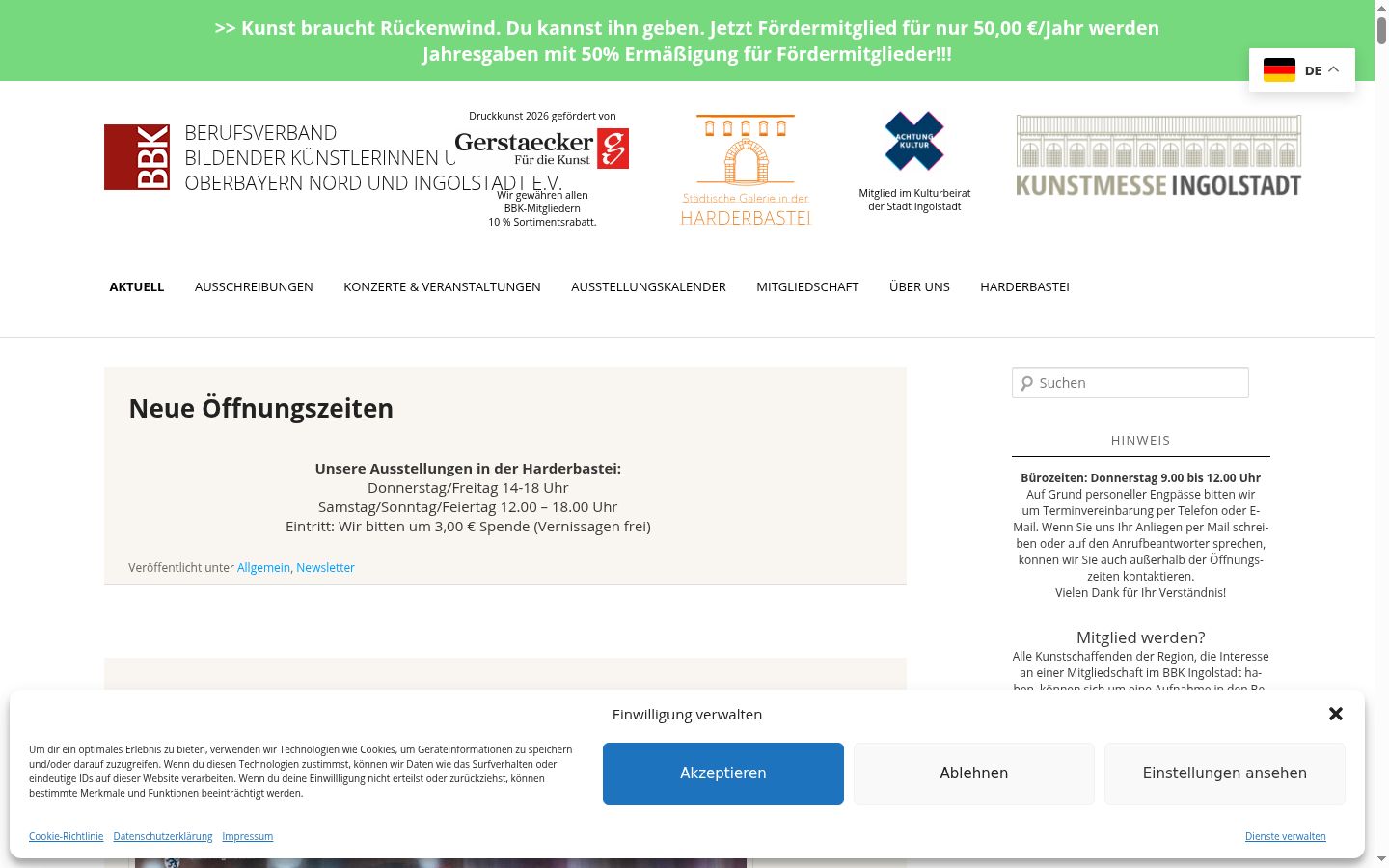 Kuvakaappaus suostumusbannerista, joka näytettiin ennen mitään vuorovaikutusta