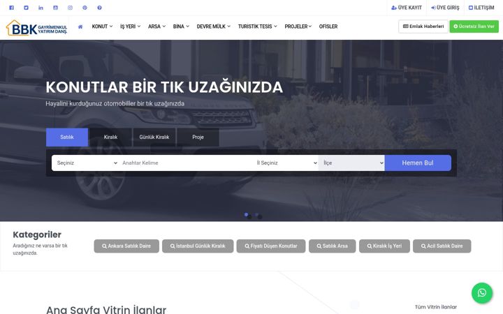 Screenshot of bbkgayrimenkul.com