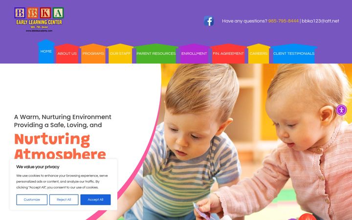 Screenshot of bbkidsacademy.com