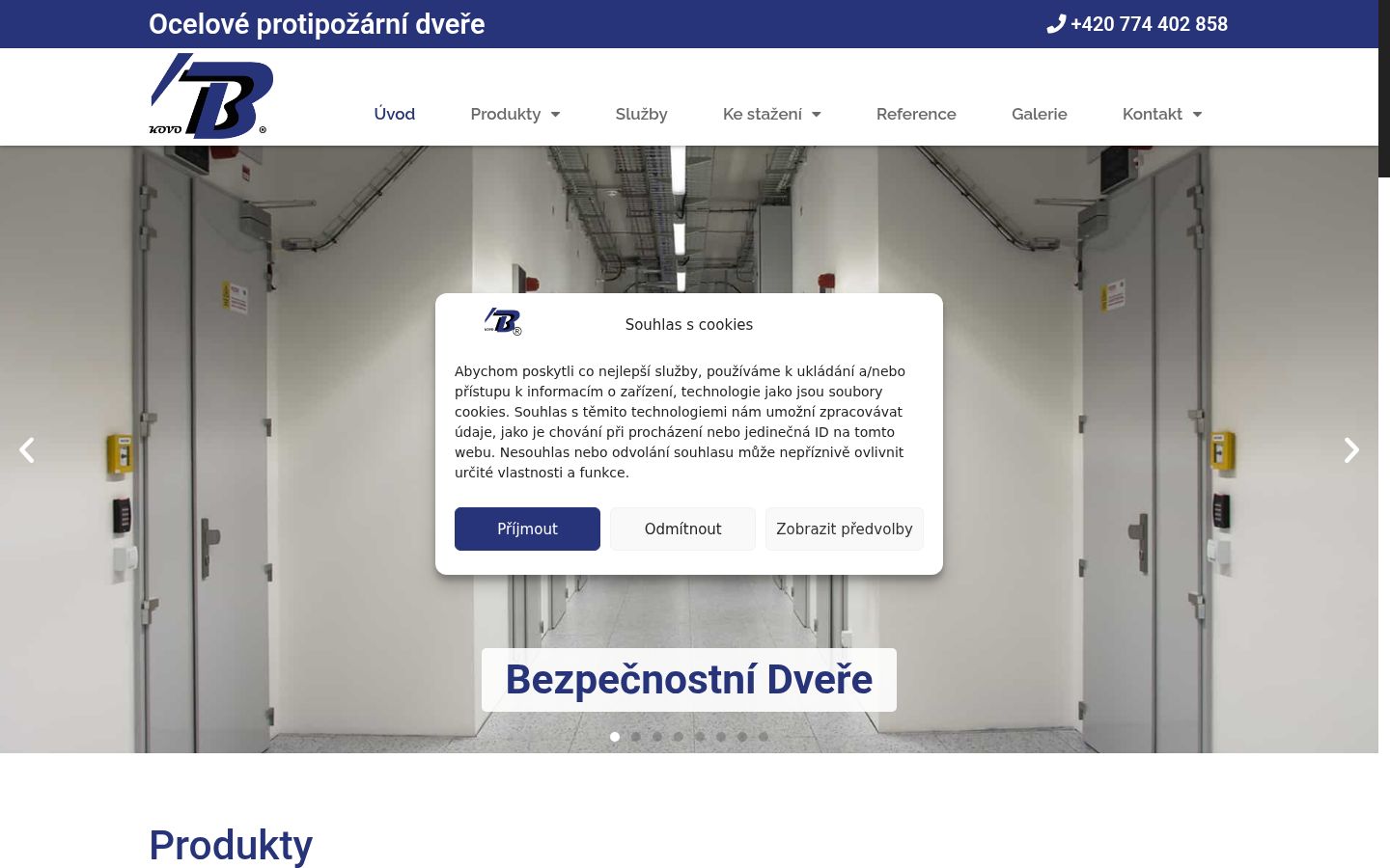 Snímek obrazovky baneru souhlasu zobrazeného před jakoukoli interakcí