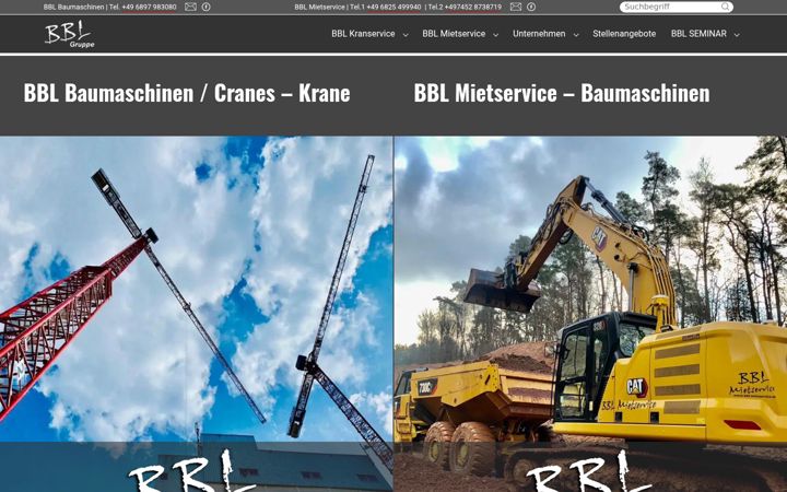 Screenshot of bbl-baumaschinen.de