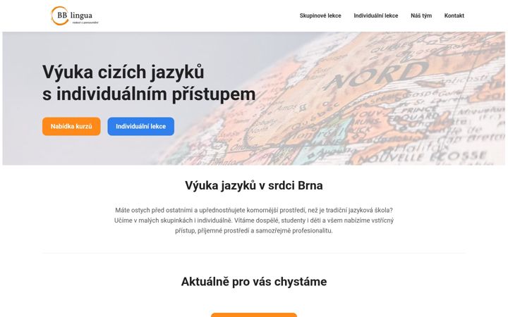 Screenshot of bblingua.cz