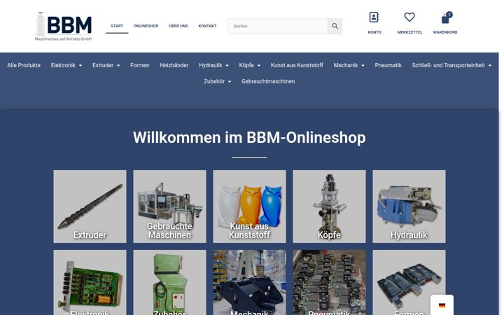 Screenshot di bbm-ersatzteile.de