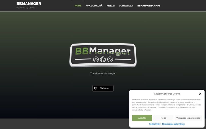 Screenshot of bbmanager.it