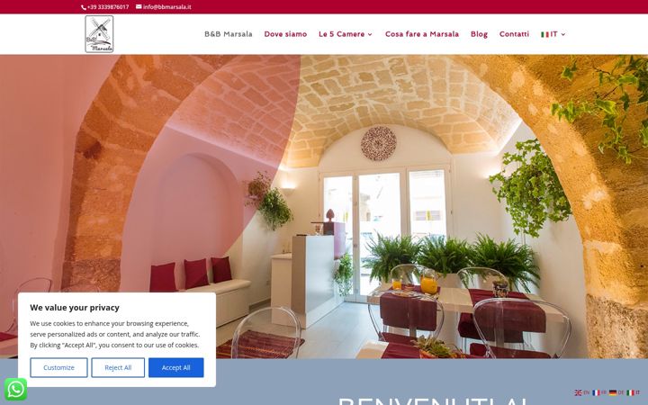 Screenshot of bbmarsala.it