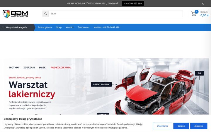 Screenshot stránky bbmautoparts.pl