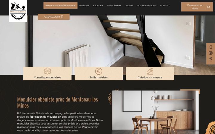 Screenshot of bbmenuiserie-ebenisterie.fr