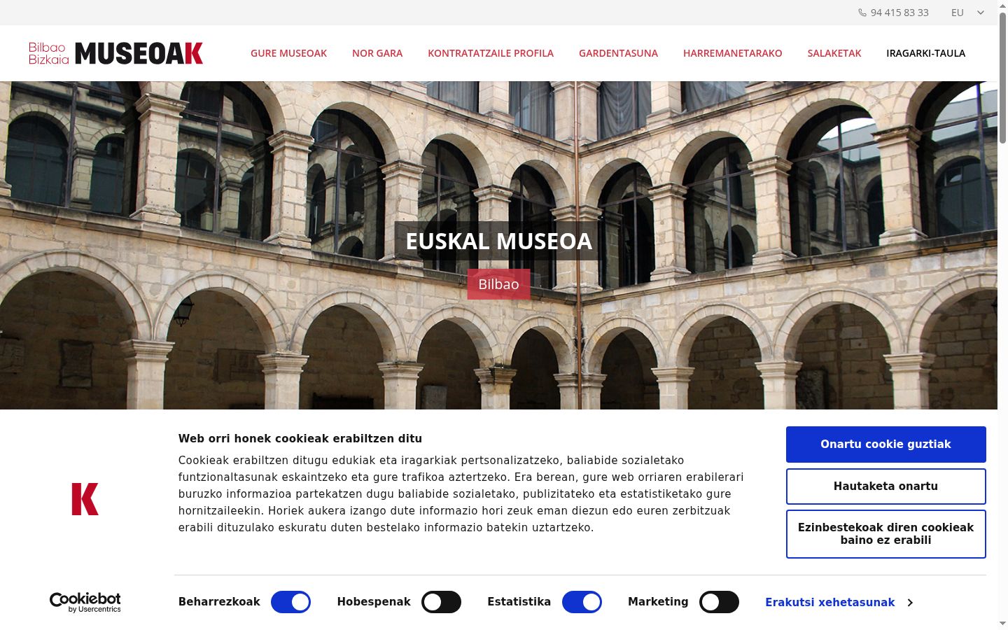 Screenshot tal-banner tal-kunsens muri qabel kwalunkwe interazzjoni