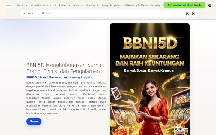 Screenshot of bbni5d.com