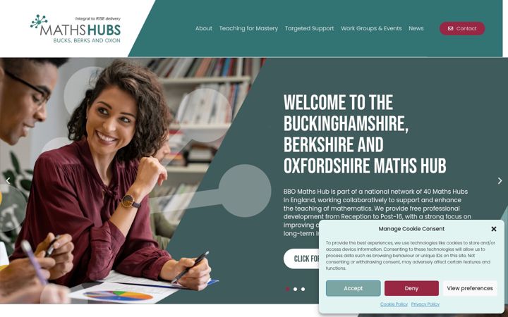 Screenshot of bbomathshub.org.uk
