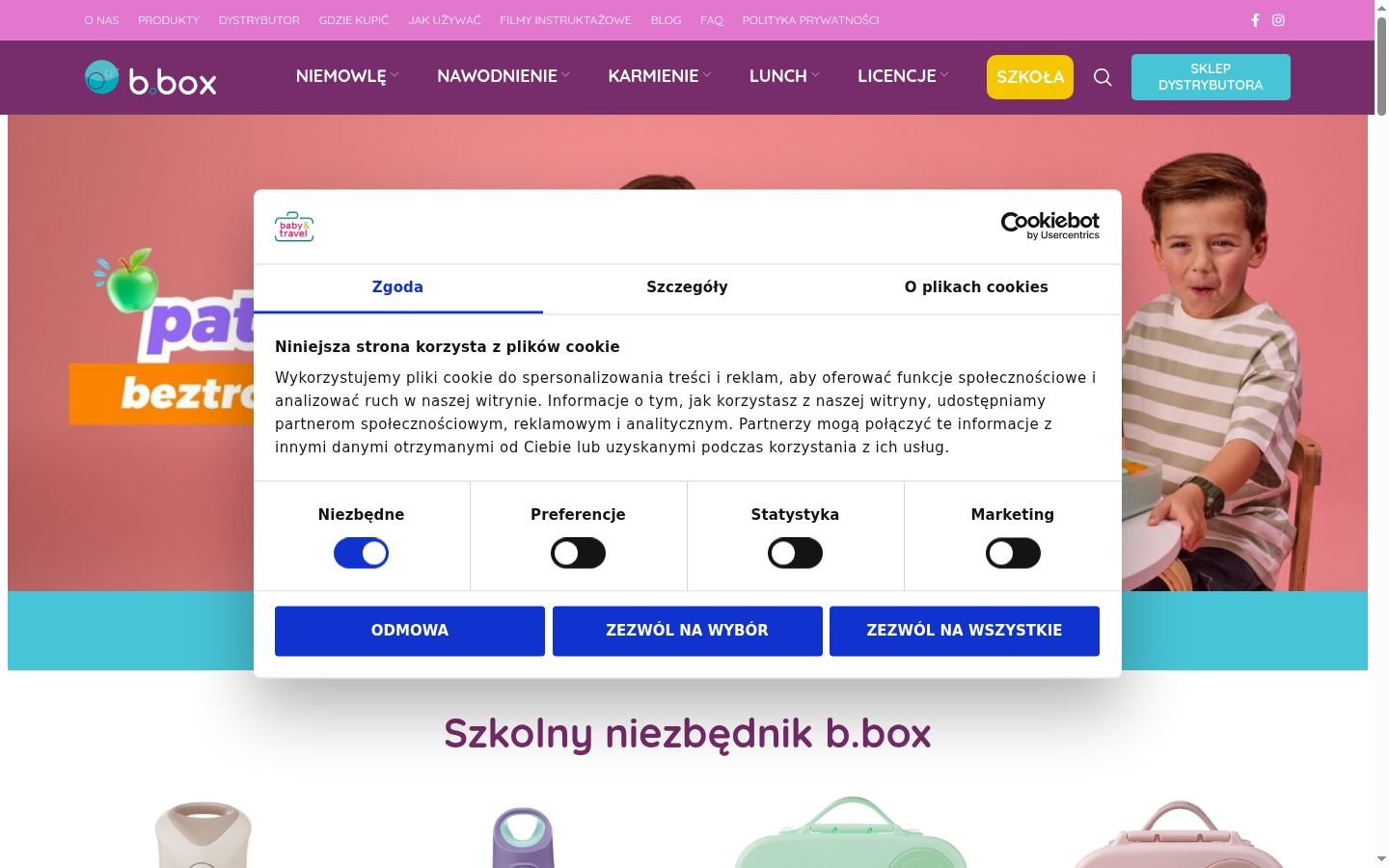 Snímek obrazovky baneru souhlasu zobrazeného před jakoukoli interakcí